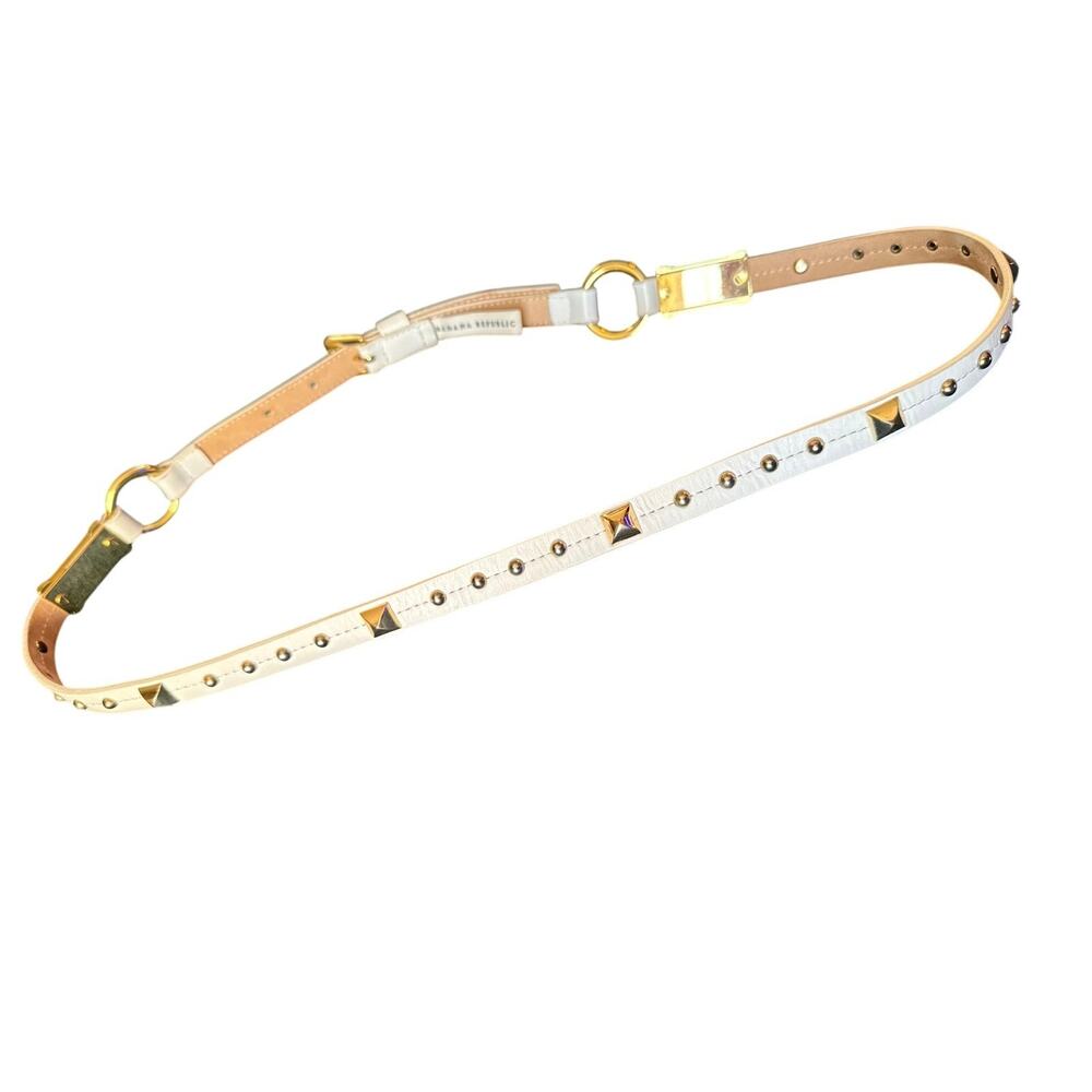 Banana Republic White Gold Studded Belt Large‎